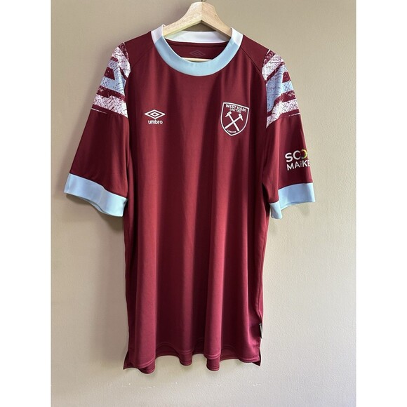 Umbro West Ham United Home Football Shirt Jersey  2022/23 Size 3X Unsponsored - Picture 1 of 10